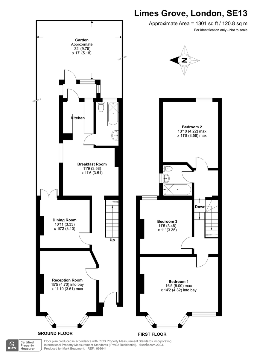 3 bed terraced house for sale in Limes Grove, London - Property Floorplan
