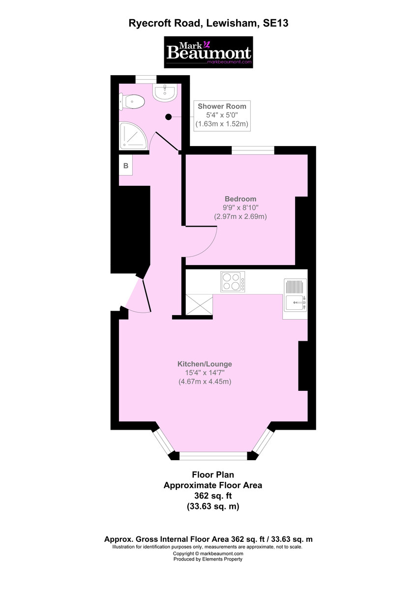 1 bed flat to rent in Ryecroft Road, London - Property Floorplan