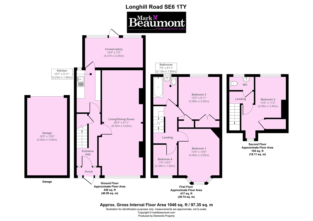 4 bed terraced house for sale in Longhill Road, London - Property Floorplan