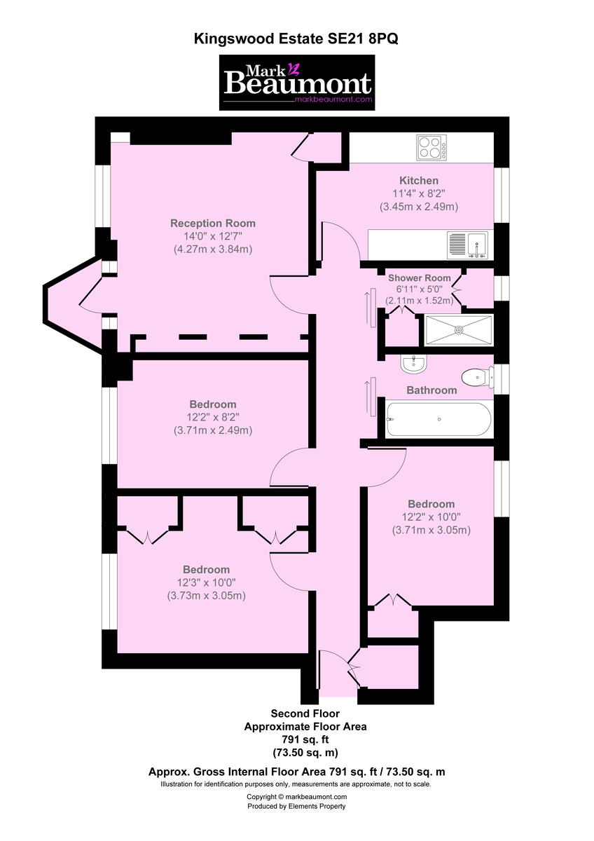 3 bed apartment to rent in Kingswood Estate, London - Property Floorplan
