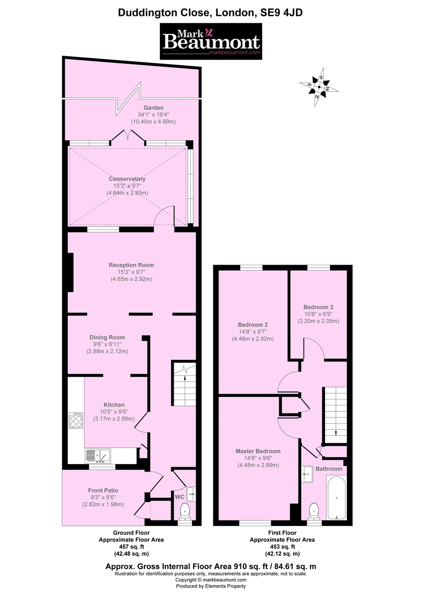 3 bed terraced house for sale in Duddington Close, London - Property Floorplan