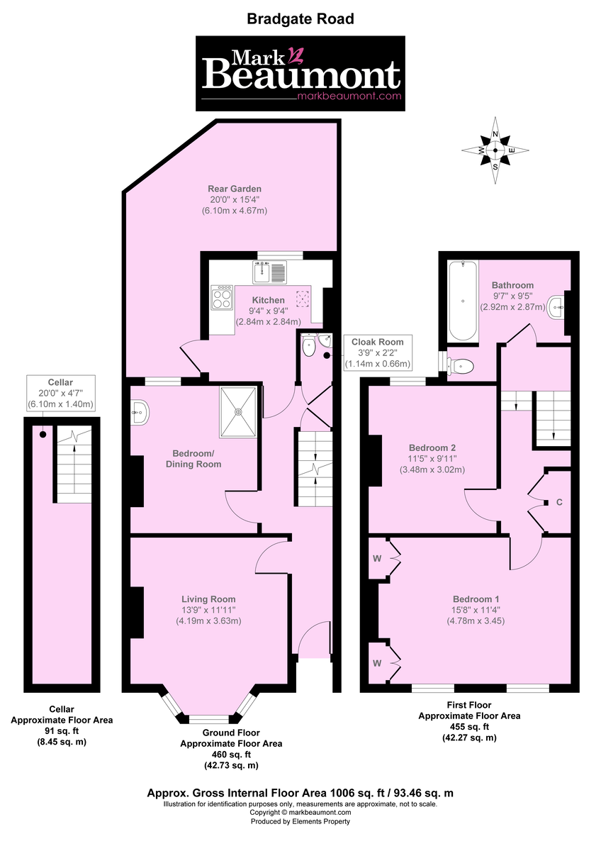 2 bed terraced house for sale in Bradgate Road, Catford - Property Floorplan