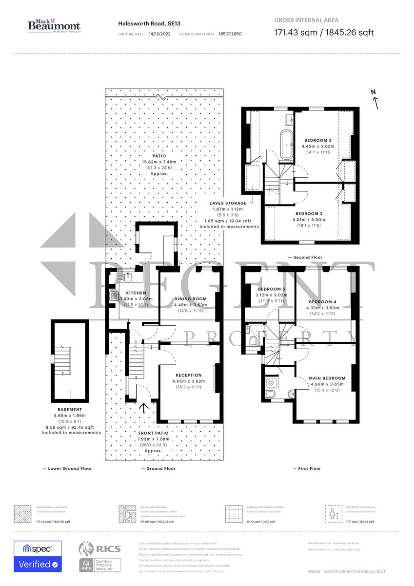 5 bed terraced house for sale in Halesworth Road, London - Property Floorplan
