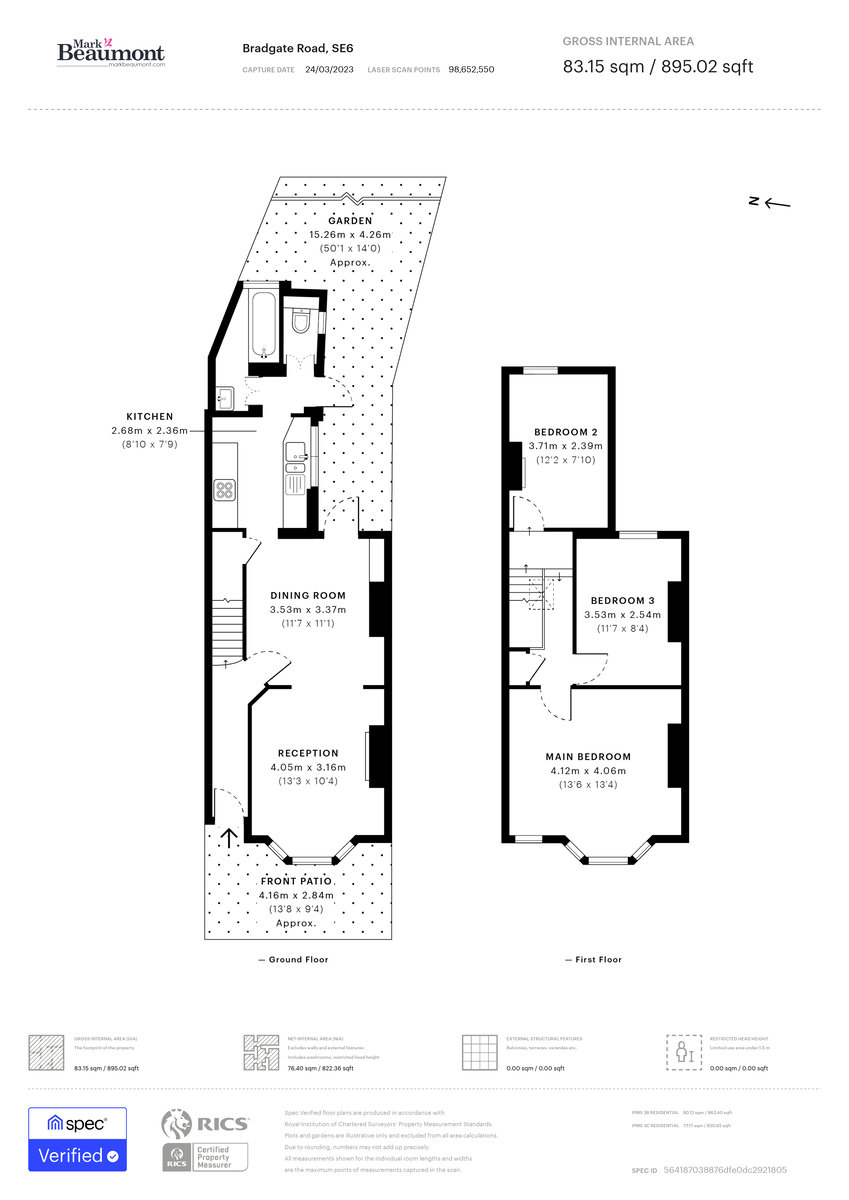 3 bed terraced house for sale in Bradgate Road, London - Property Floorplan