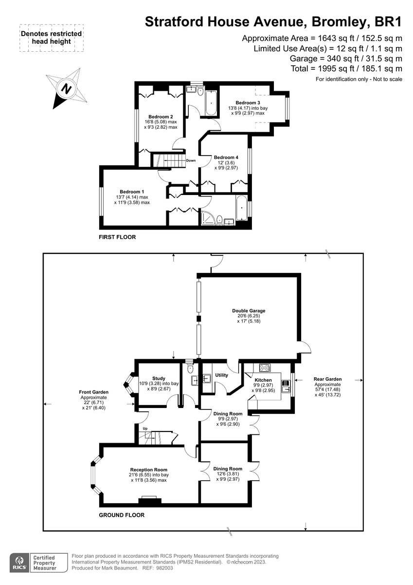 4 bed detached house for sale in Stratford House Avenue, Bickley - Property Floorplan