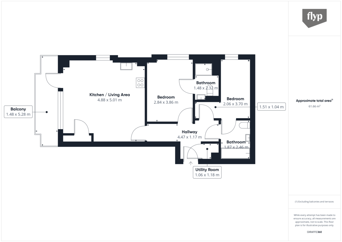 2 bed apartment for sale in Greenwich High Road, London - Property Floorplan