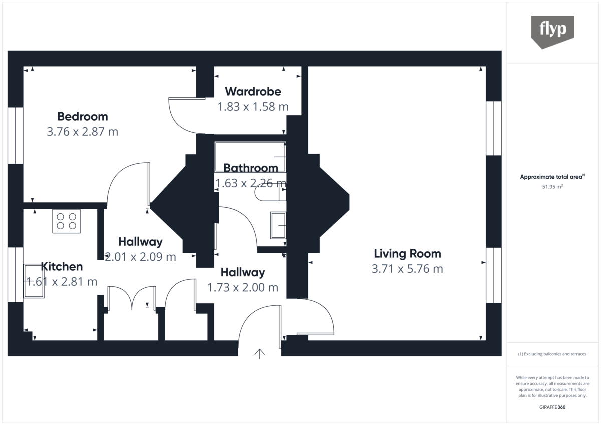 1 bed apartment for sale in Avonley Road, London - Property Floorplan