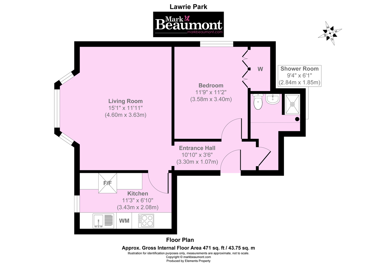 1 bed apartment to rent in Lawrie Park Road, London - Property Floorplan