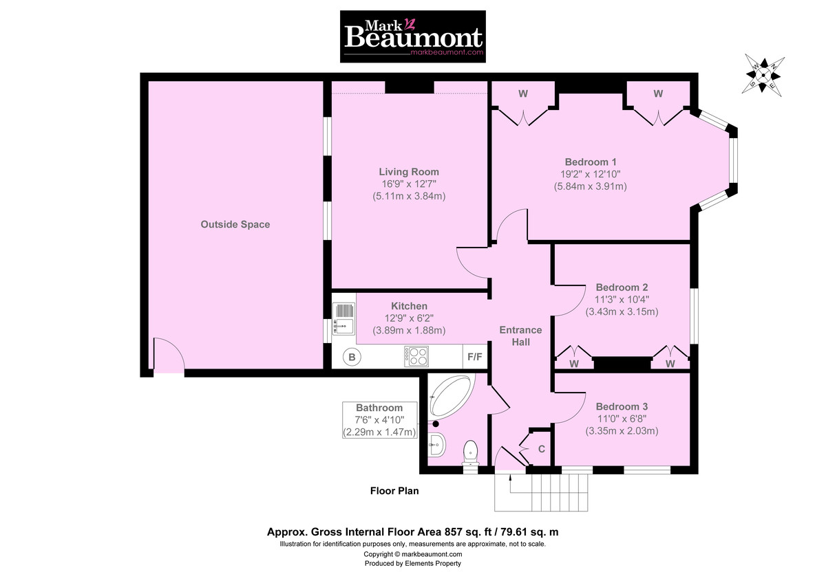 3 bed ground floor maisonette to rent in Marischal Road, Lewisham - Property Floorplan