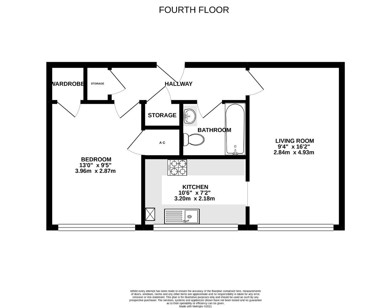 1 bed flat to rent in Jocks Lane, Bracknell - Property floorplan