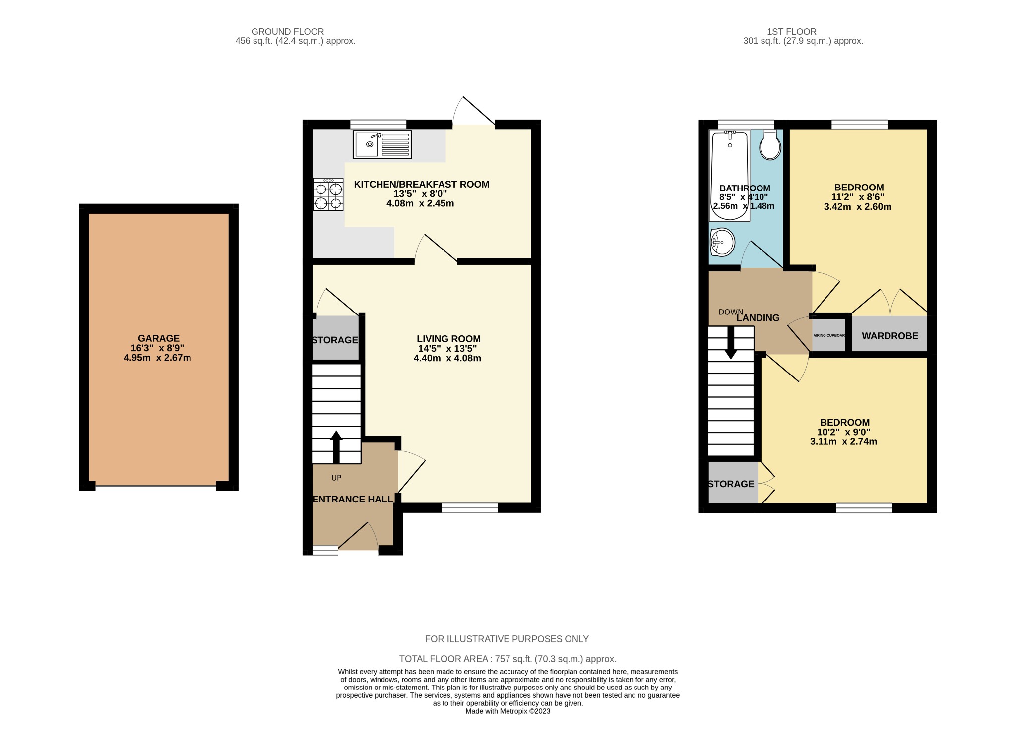 2 bed semi-detached house for sale in Dovecote Road, Reading - Property floorplan