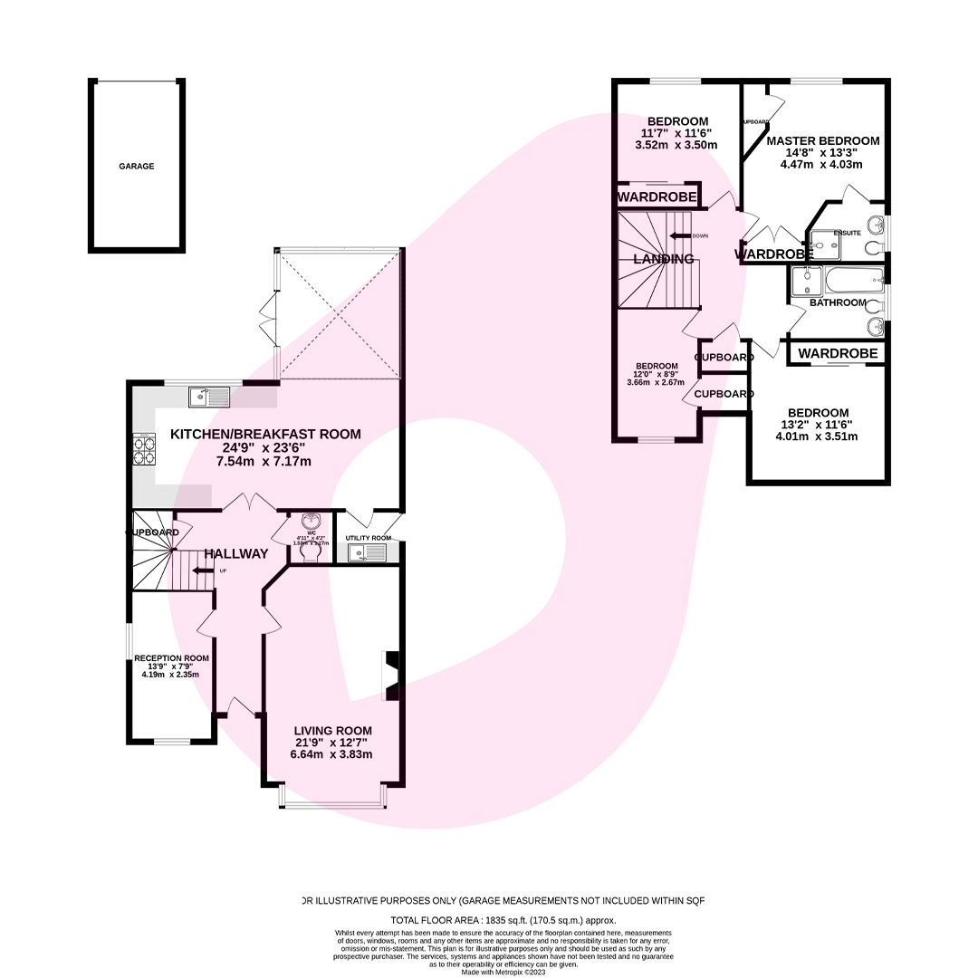 4 bed detached house for sale in Henderson Close, Reading - Property floorplan