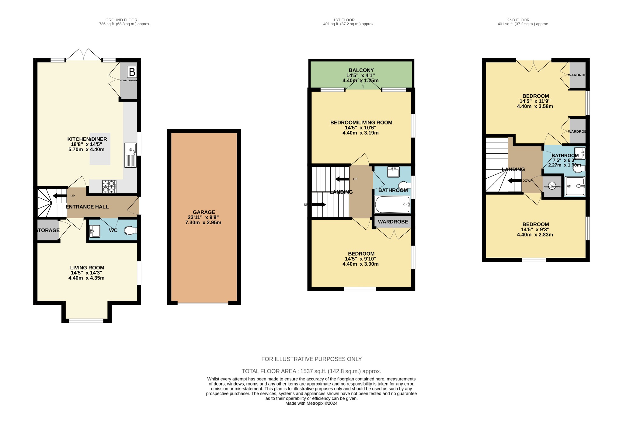 4 bed end of terrace house for sale in Samborne Drive, Wokingham - Property floorplan