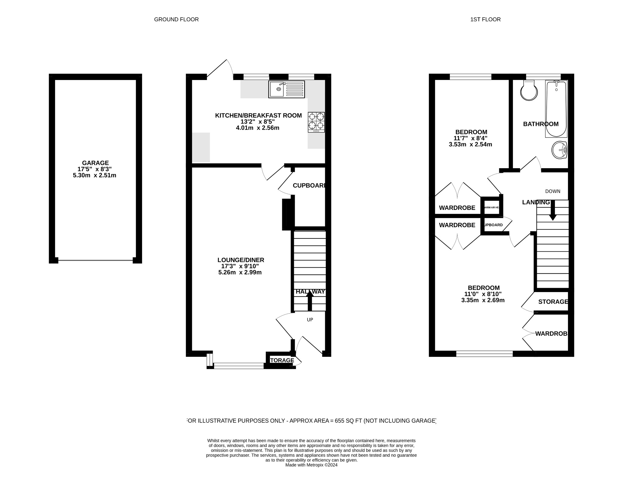 2 bed terraced house for sale in Wokingham - Property floorplan
