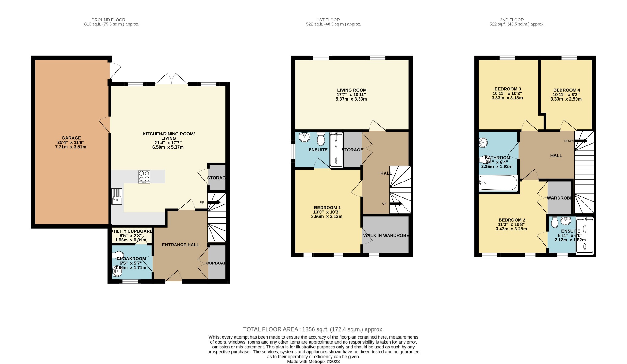 4 bed end of terrace house for sale in Buddery Close, Bracknell - Property floorplan