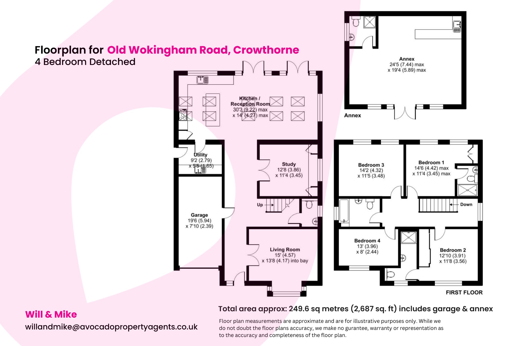 4 bed detached house for sale in Old Wokingham Road, Crowthorne - Property floorplan