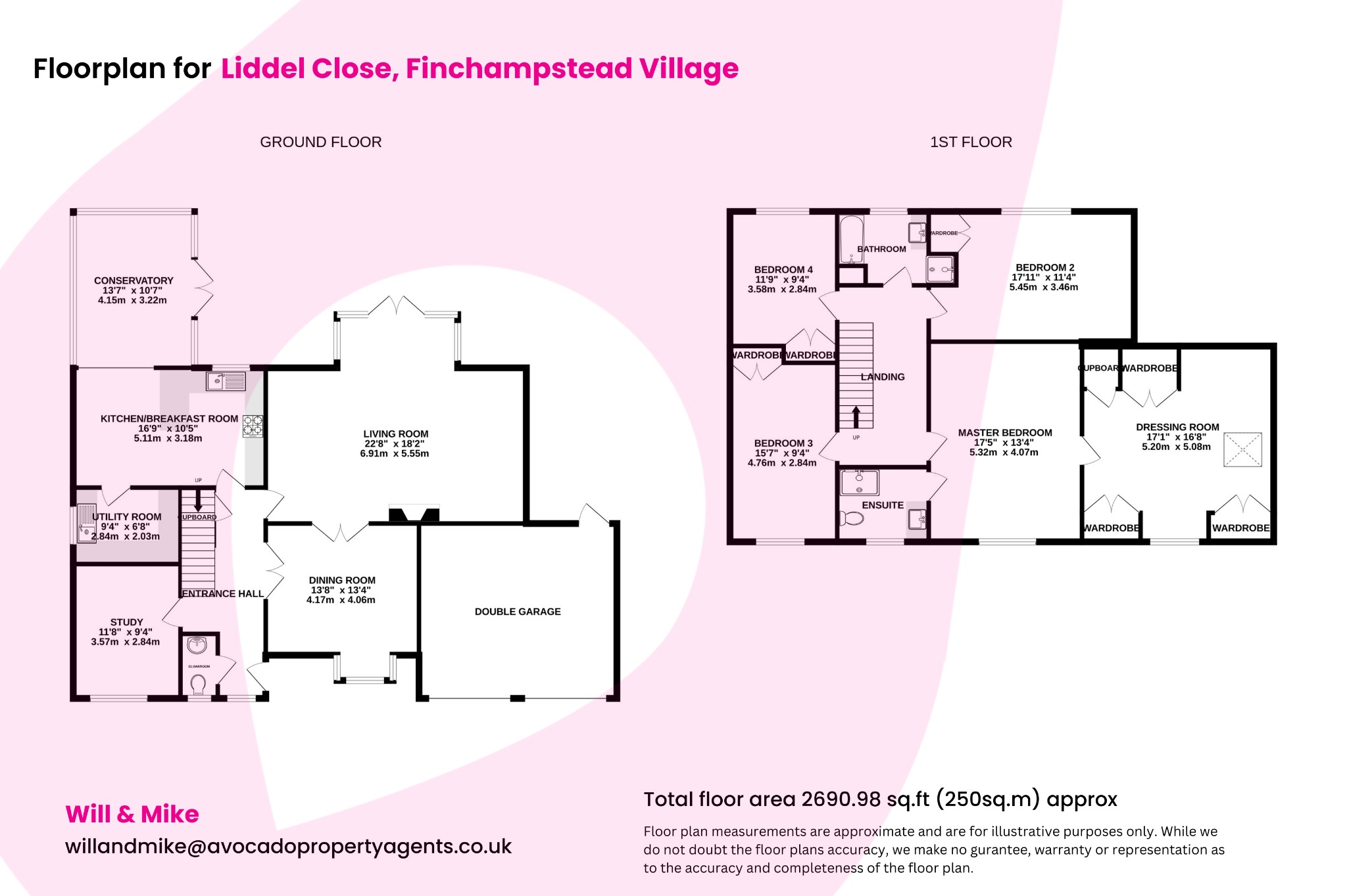 4 bed detached house for sale in Liddell Close, Wokingham - Property floorplan