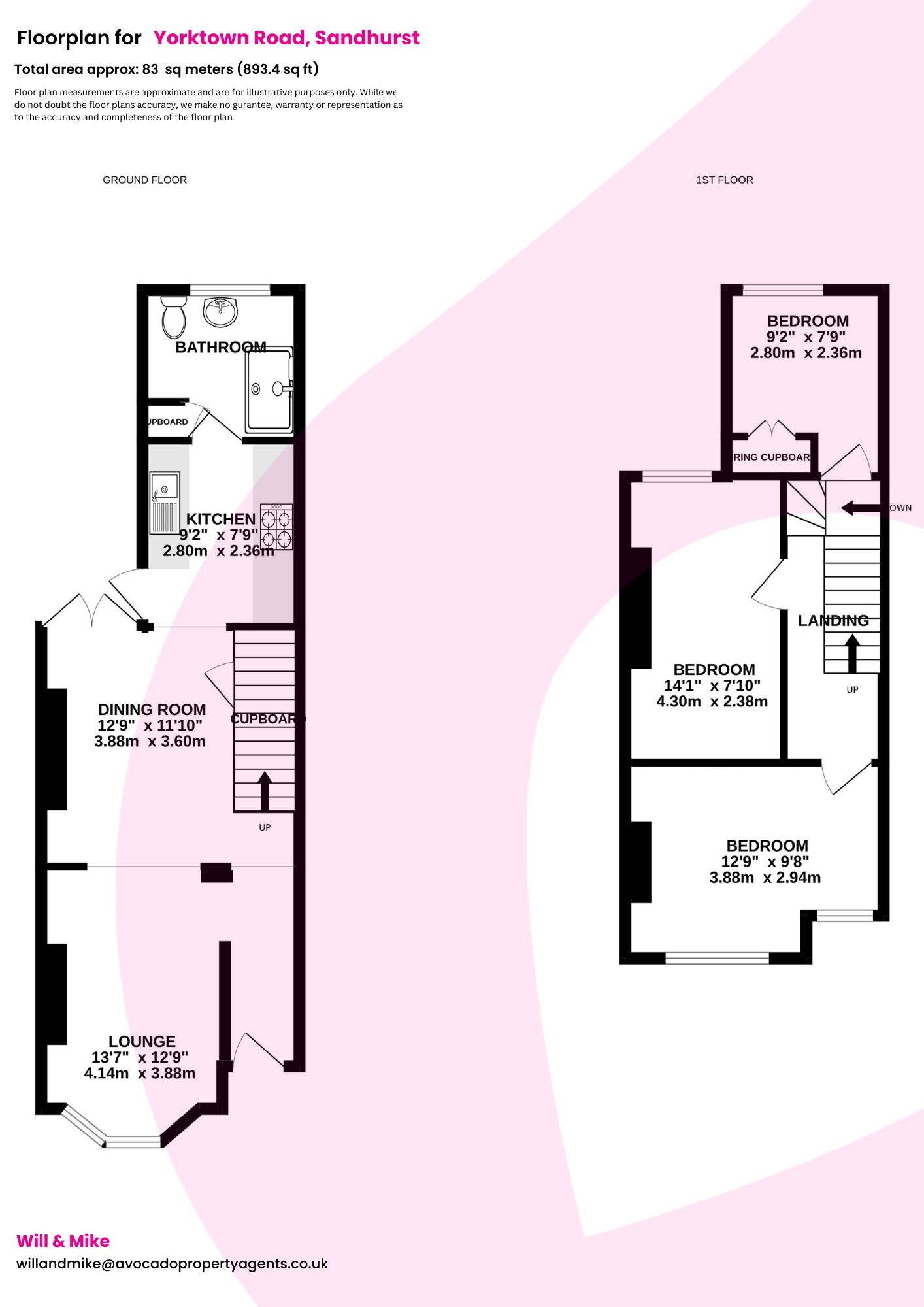 3 bed semi-detached house for sale in Yorktown Road, Sandhurst - Property floorplan