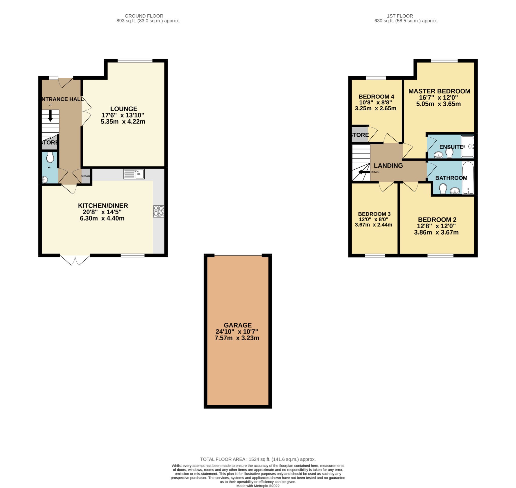 4 bed semi-detached house for sale in Appleton Way, Reading - Property floorplan