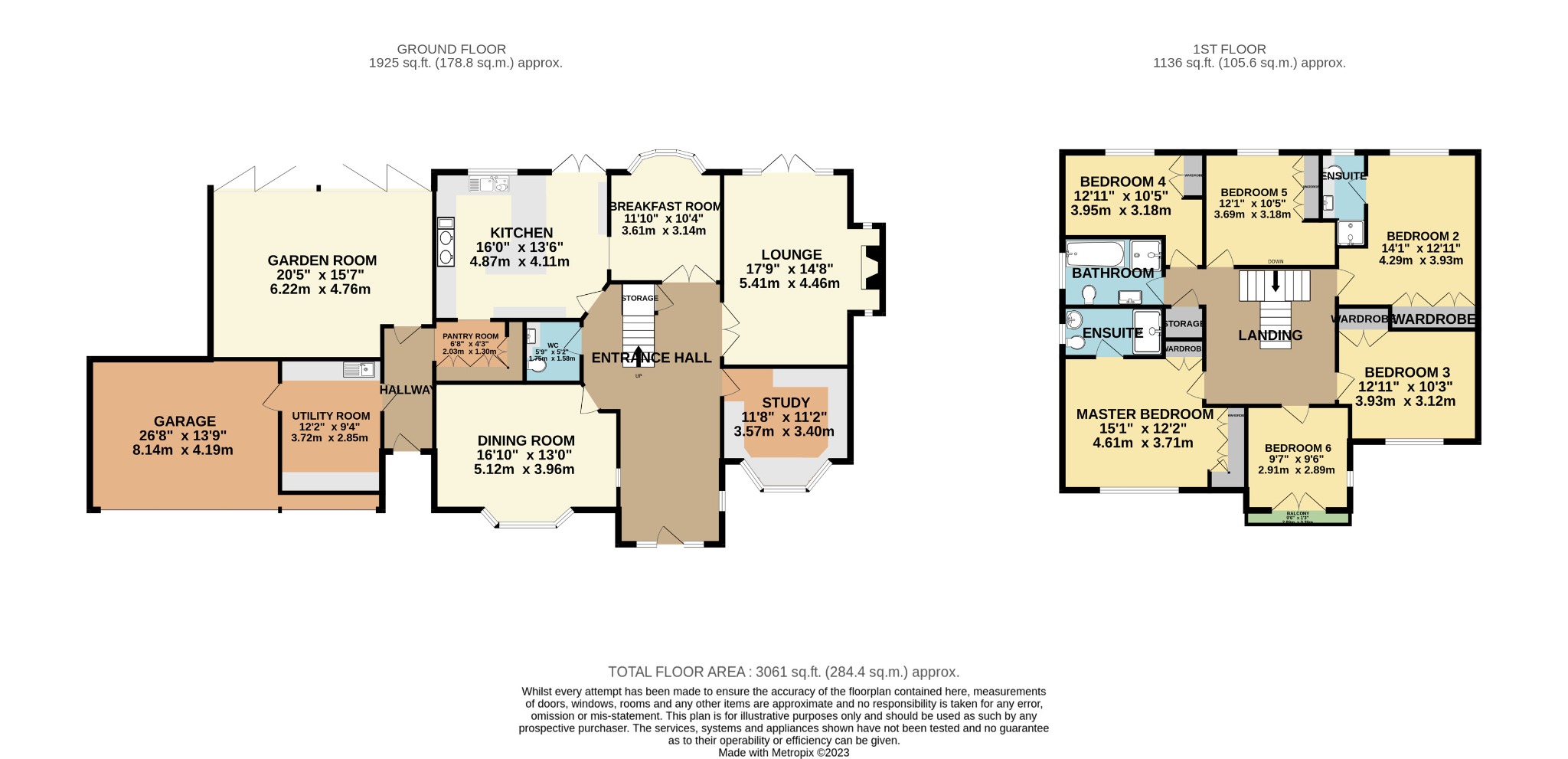 6 bed detached house for sale in The Manor, Reading - Property floorplan