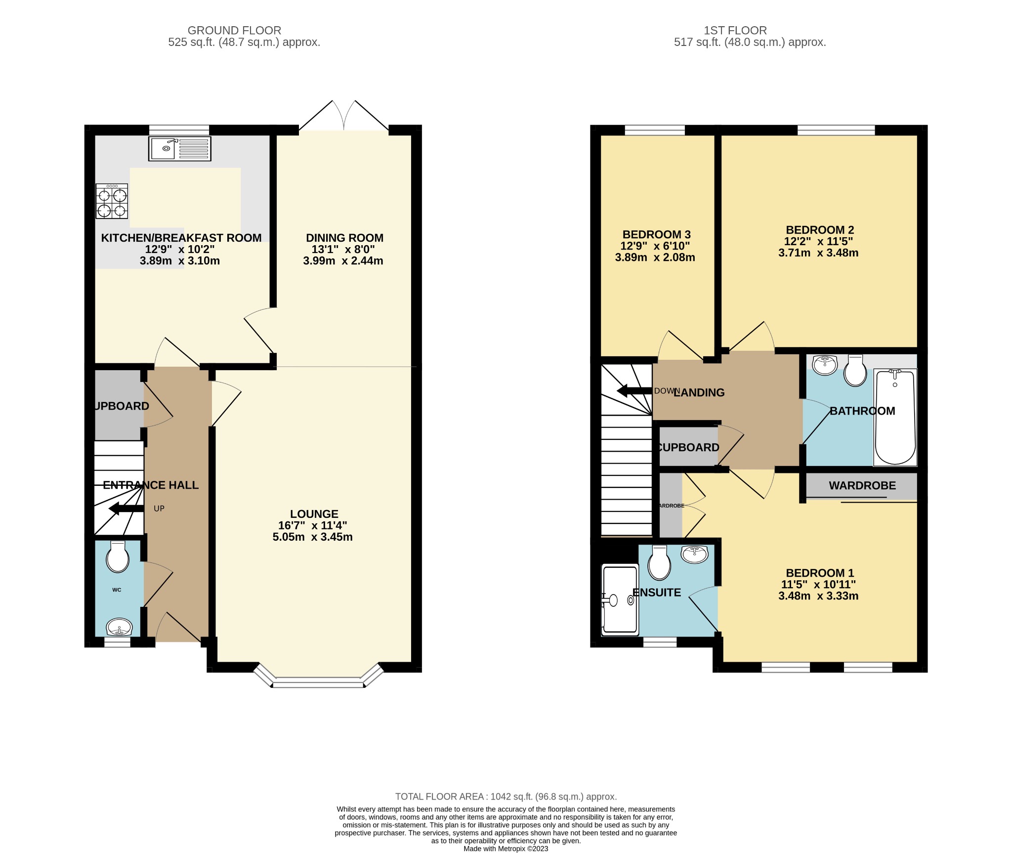 3 bed detached house for sale in Bailey Mews, Reading - Property floorplan