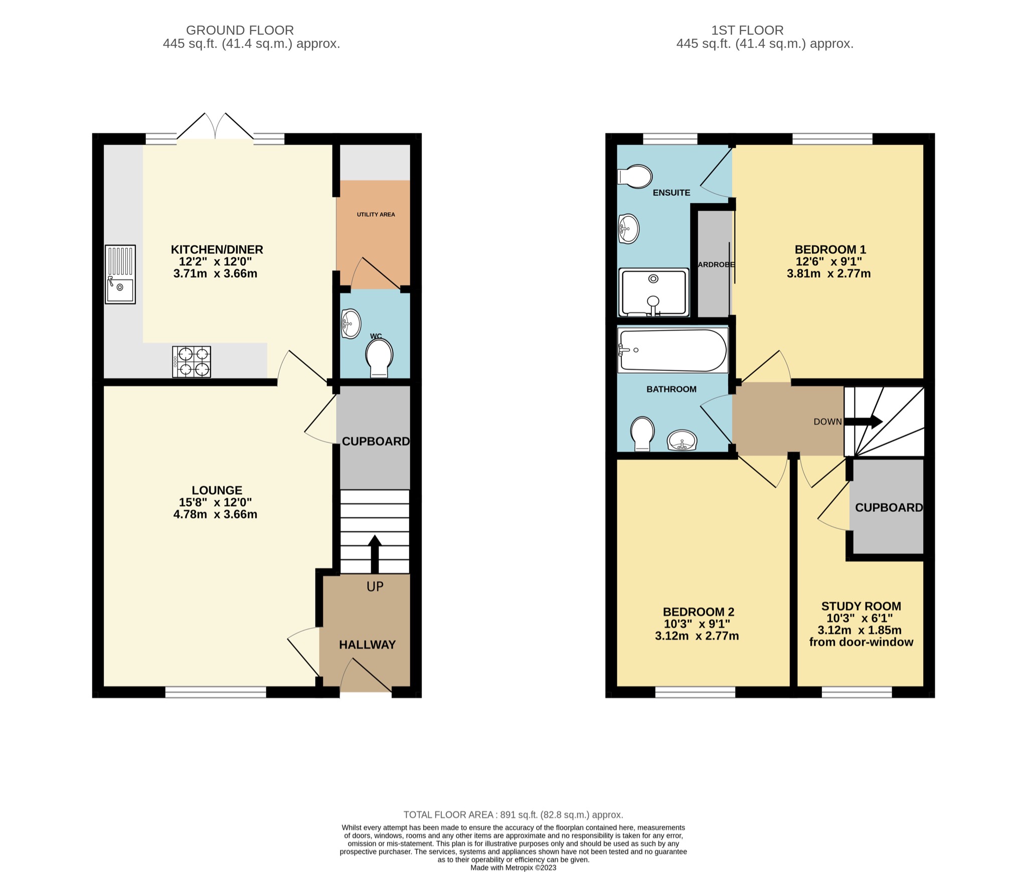 2 bed end of terrace house for sale in Beke Avenue, Reading - Property floorplan