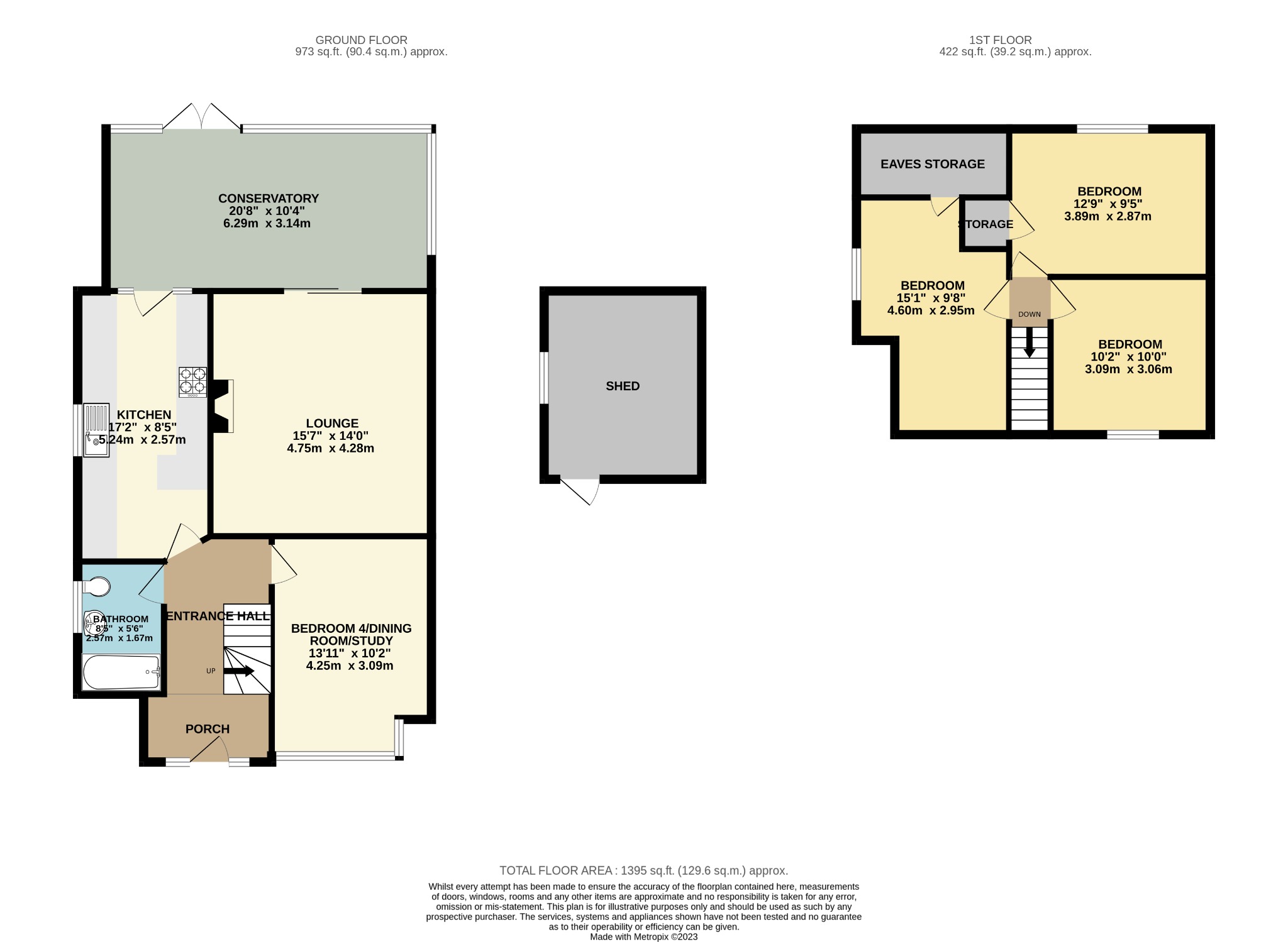 4 bed semi-detached house for sale in Melrose Gardens, Reading - Property floorplan