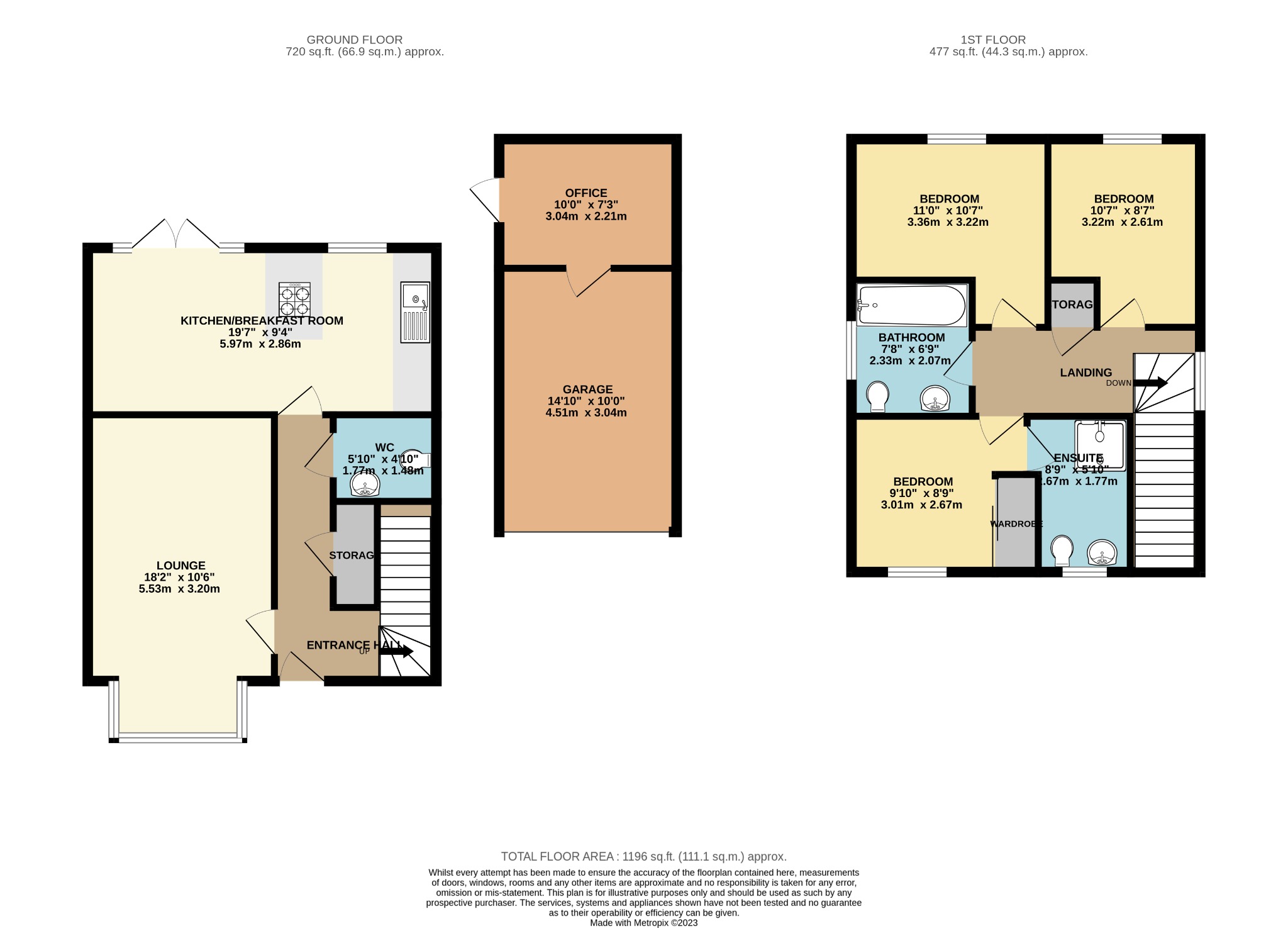 3 bed detached house for sale in Shinfield, Berkshire - Property floorplan