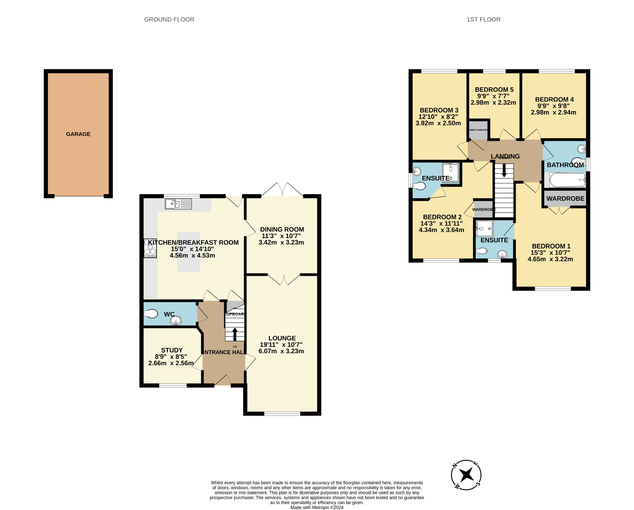 5 bed detached house for sale - Property floorplan