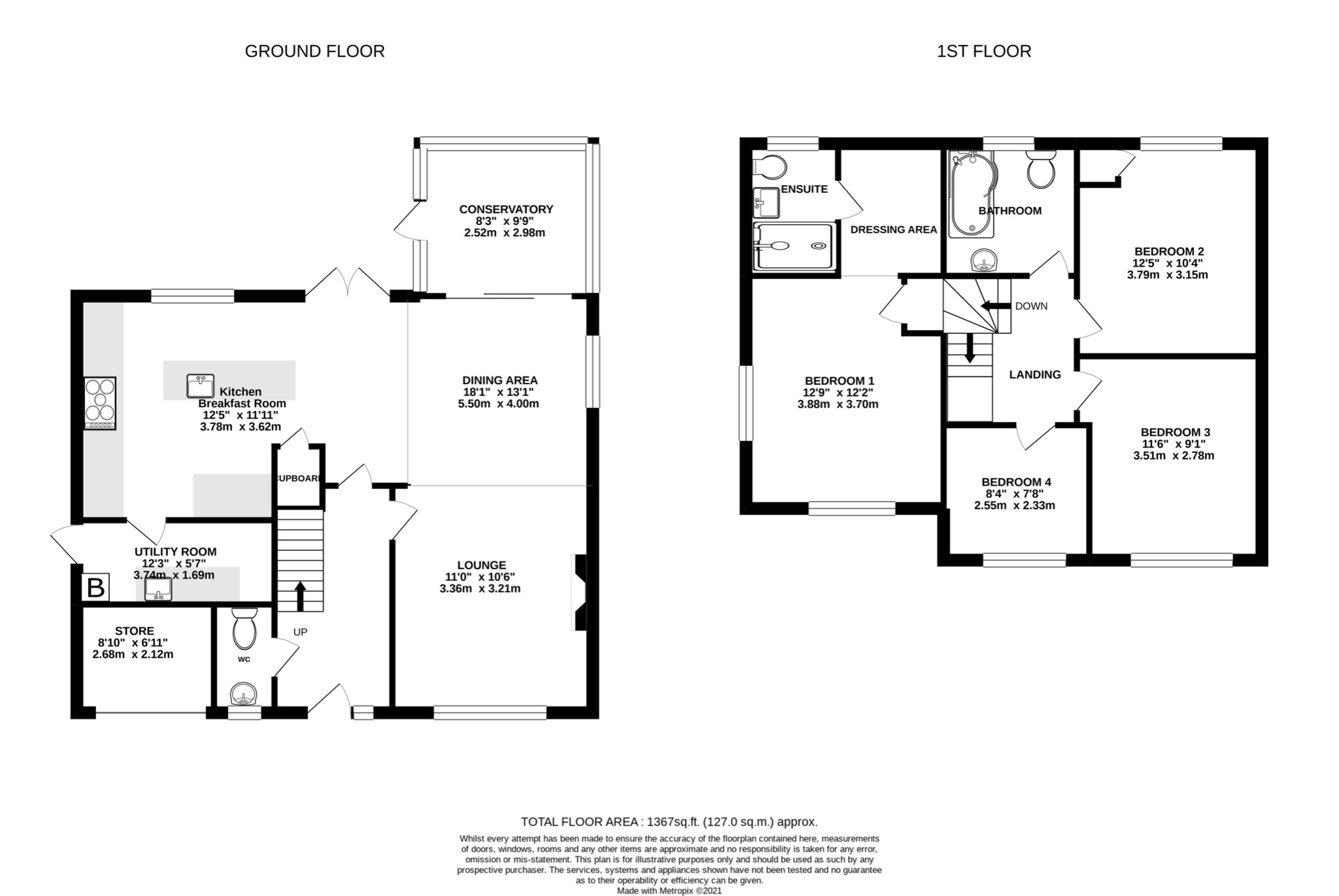 4 bed detached house for sale in School Close, High Wycombe - Property floorplan