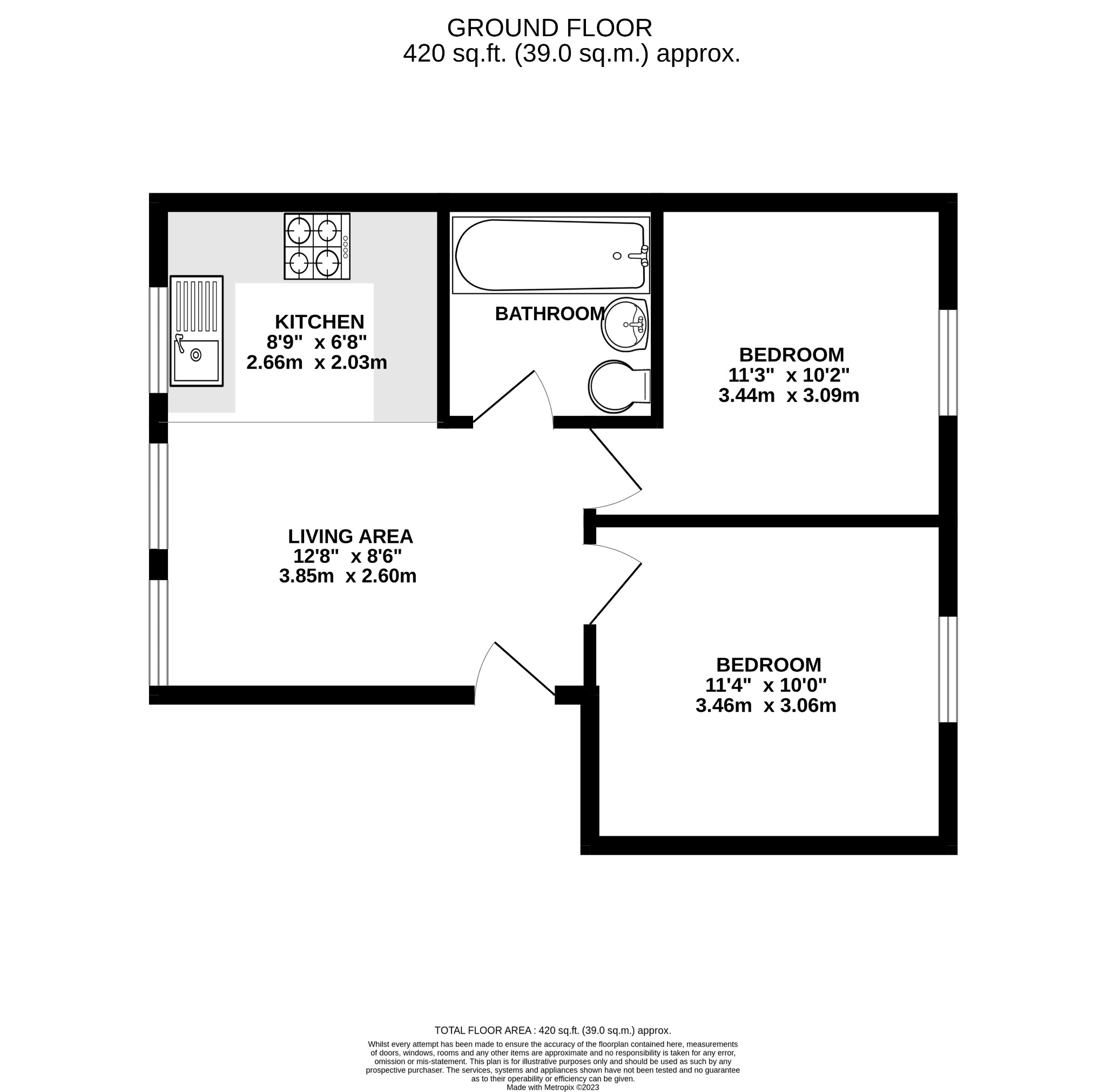 2 bed flat for sale in Hazlemere - Property floorplan