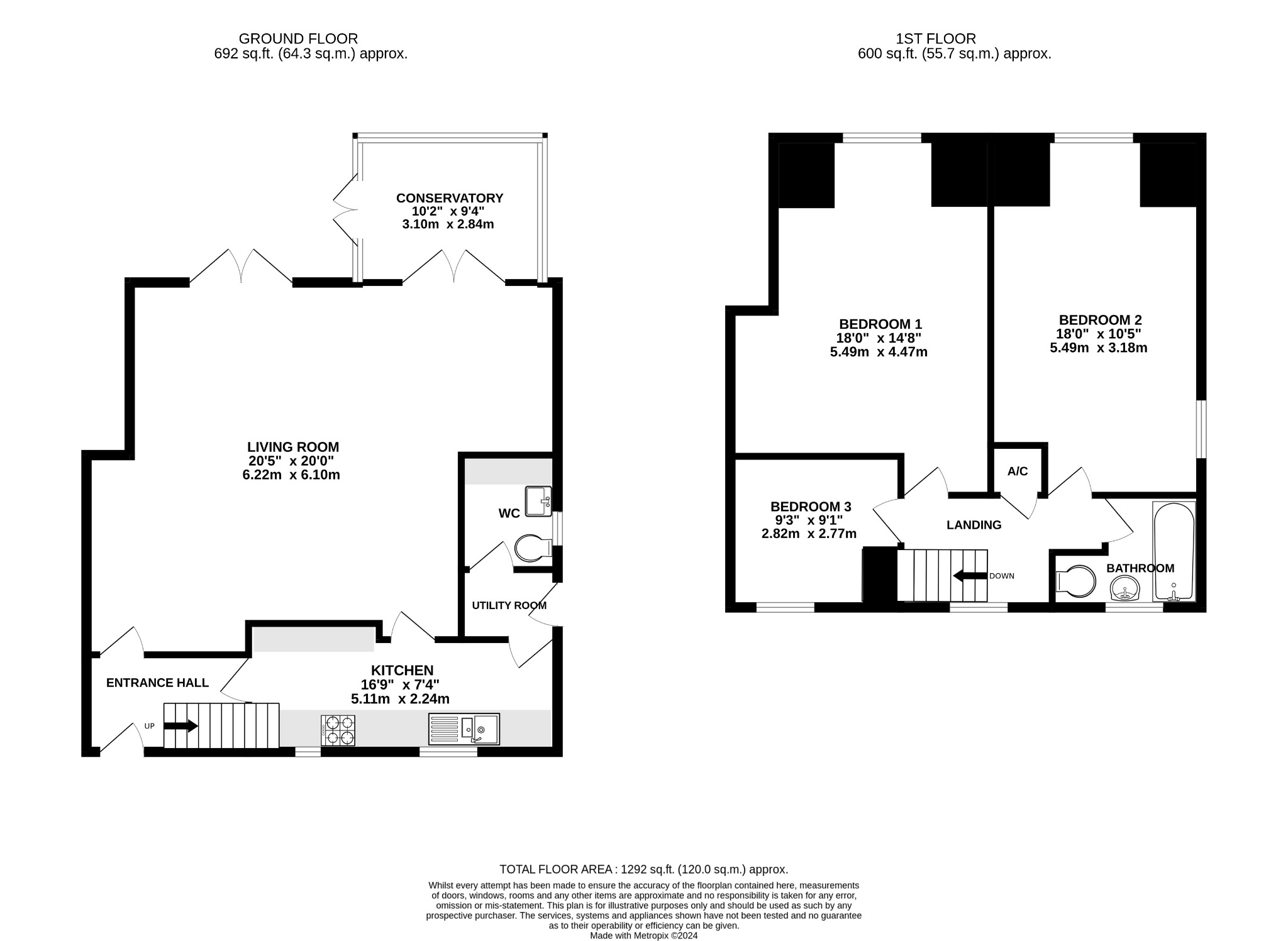 3 bed semi-detached house for sale in Penn - Property floorplan