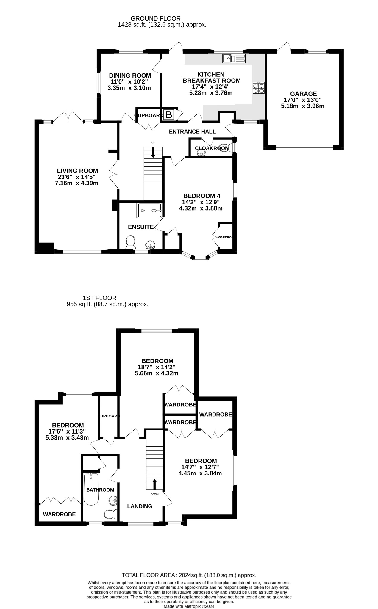 4 bed detached house for sale in The Garth, Buckinghamshire - Property floorplan