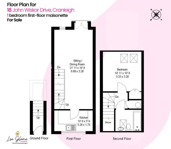 1 bed maisonette for sale in John Wiskar Drive, Cranleigh - Property floorplan