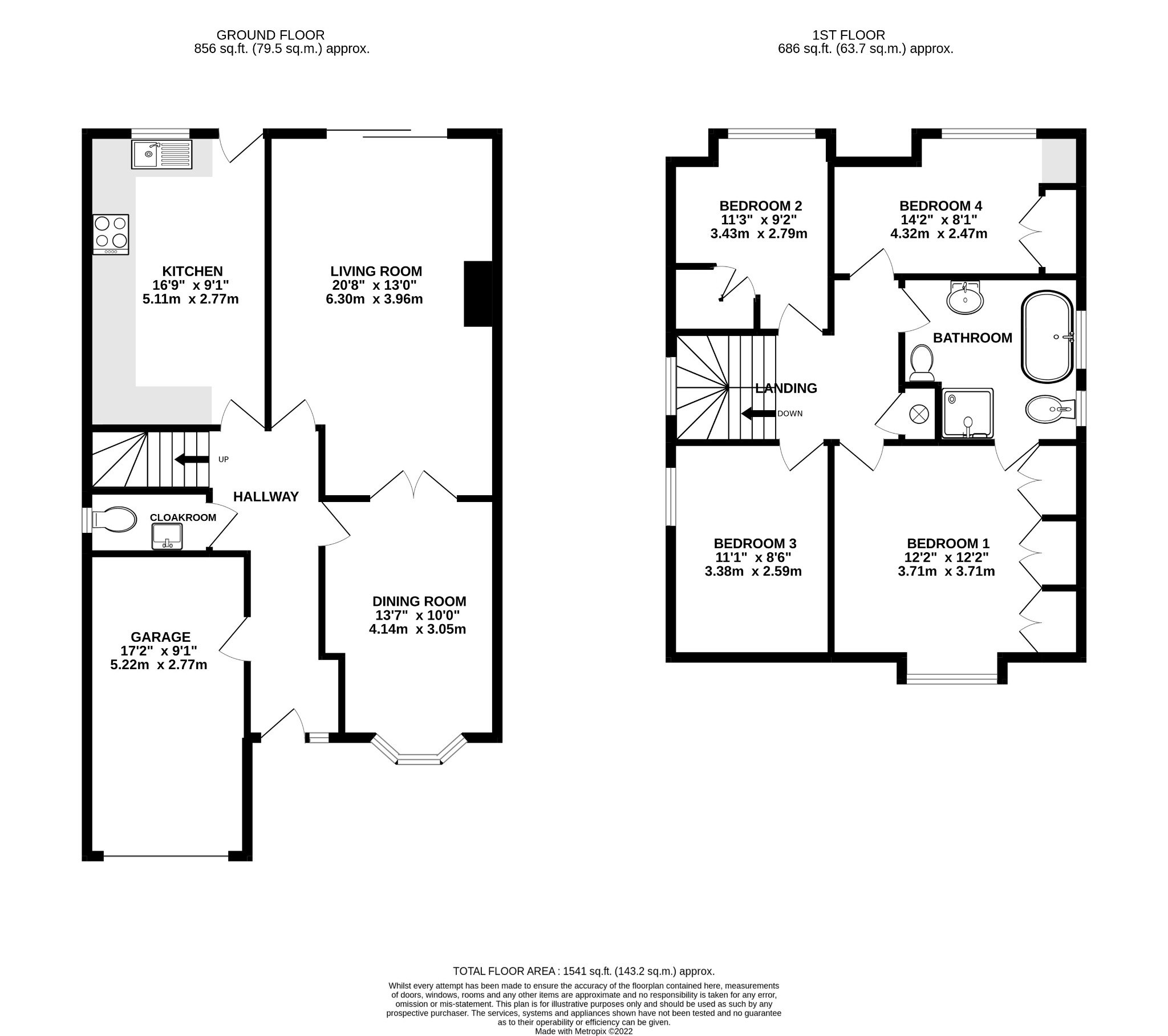 4 bed detached house for sale in Rowly Drive, Cranleigh - Property floorplan