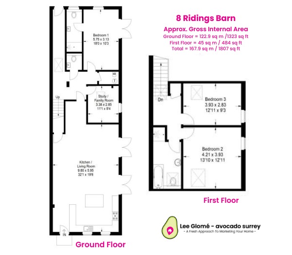 3 bed end of terrace house for sale in Loxwood Road, Cranleigh - Property floorplan