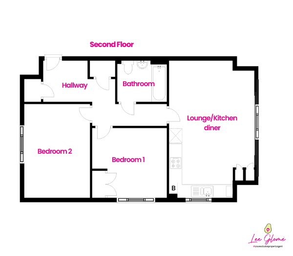 2 bed flat for sale in Parklands Drive - Property floorplan