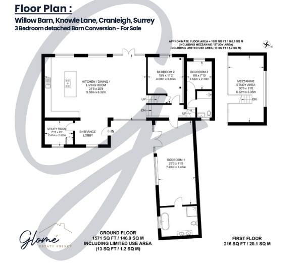 3 bed detached house for sale in Knowle Lane, Surrey - Property floorplan