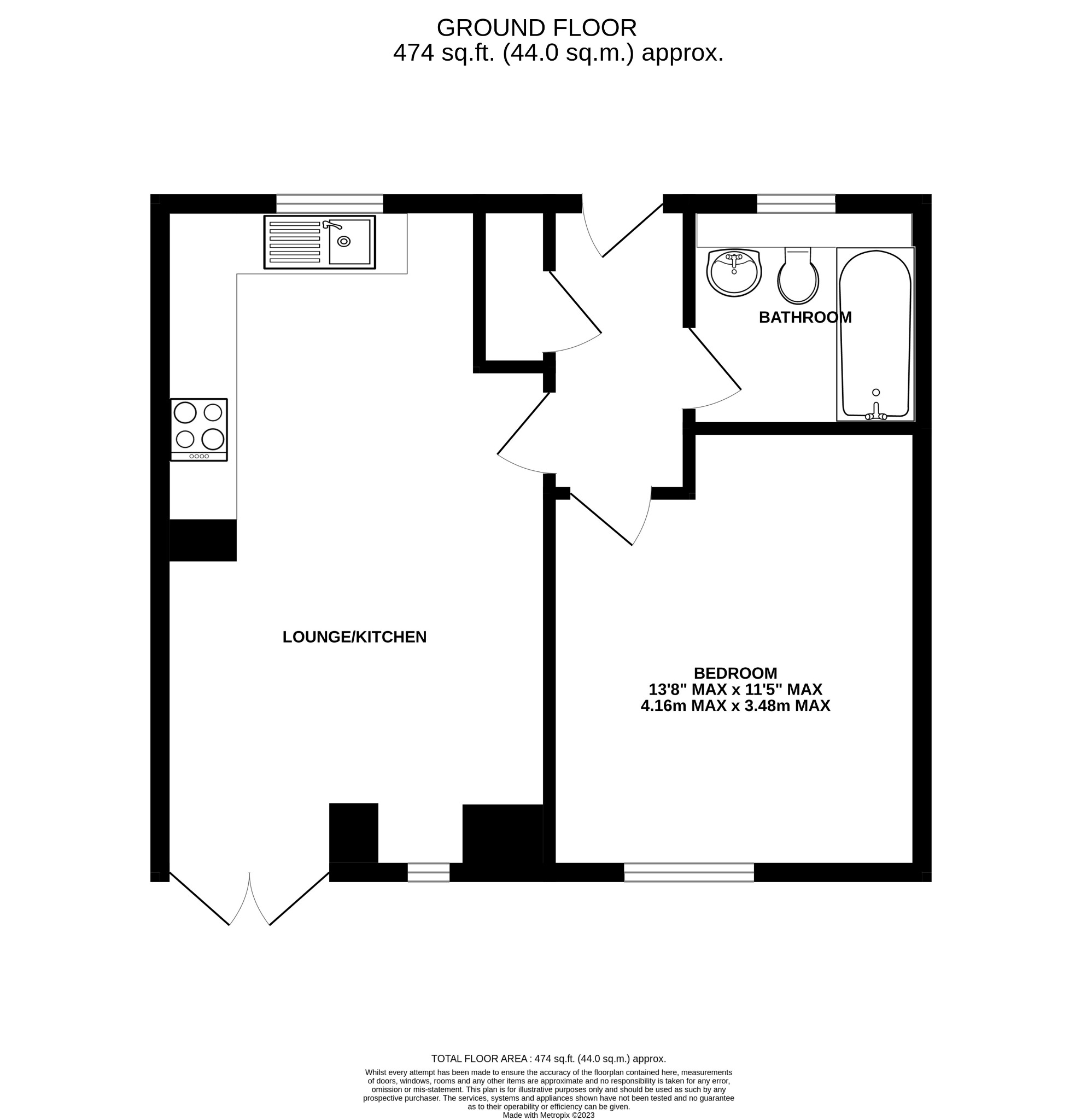 1 bed maisonette to rent in St. Johns Street, Godalming - Property floorplan