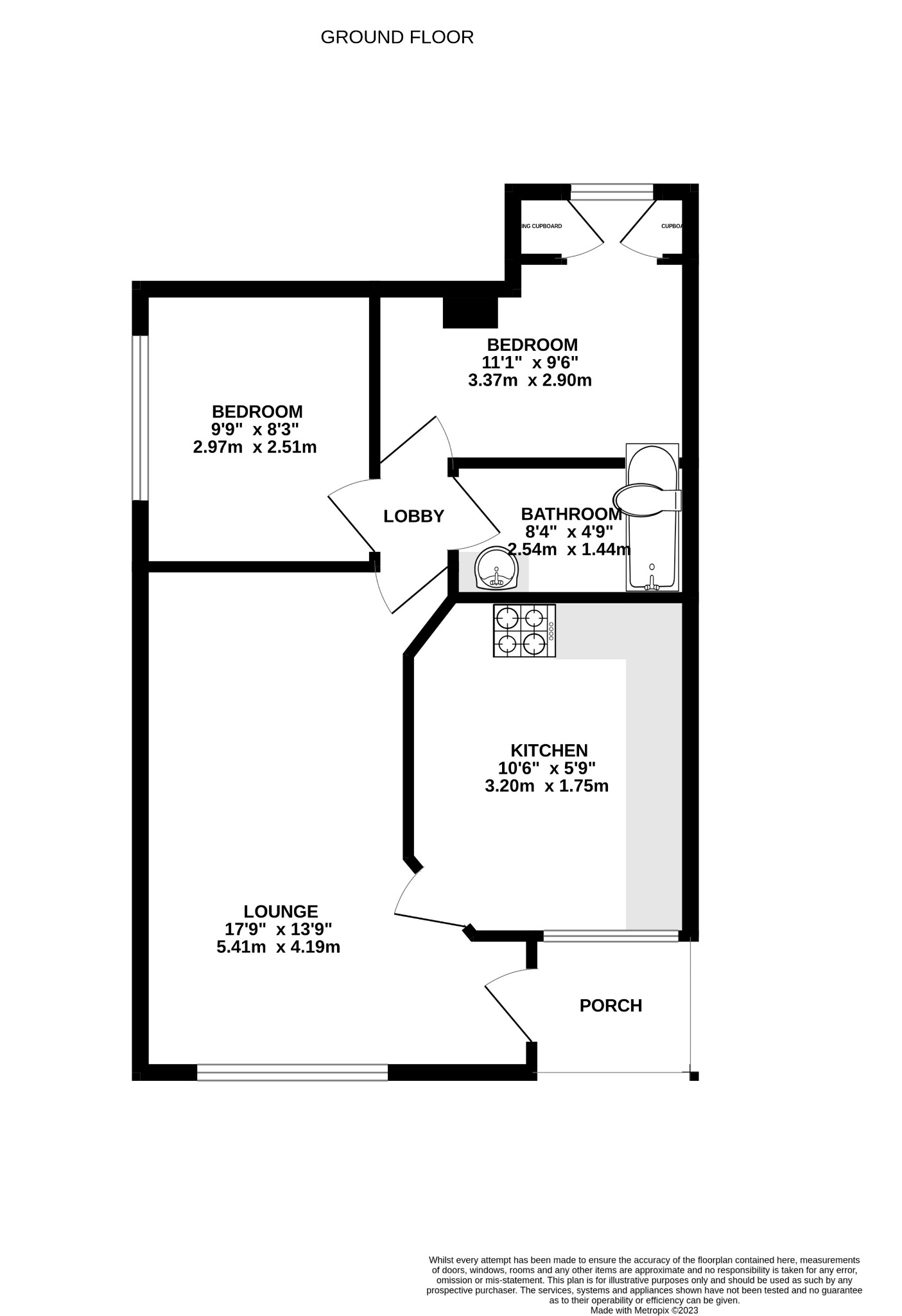 2 bed ground floor maisonette for sale in Camp Road, Farnborough - Property floorplan
