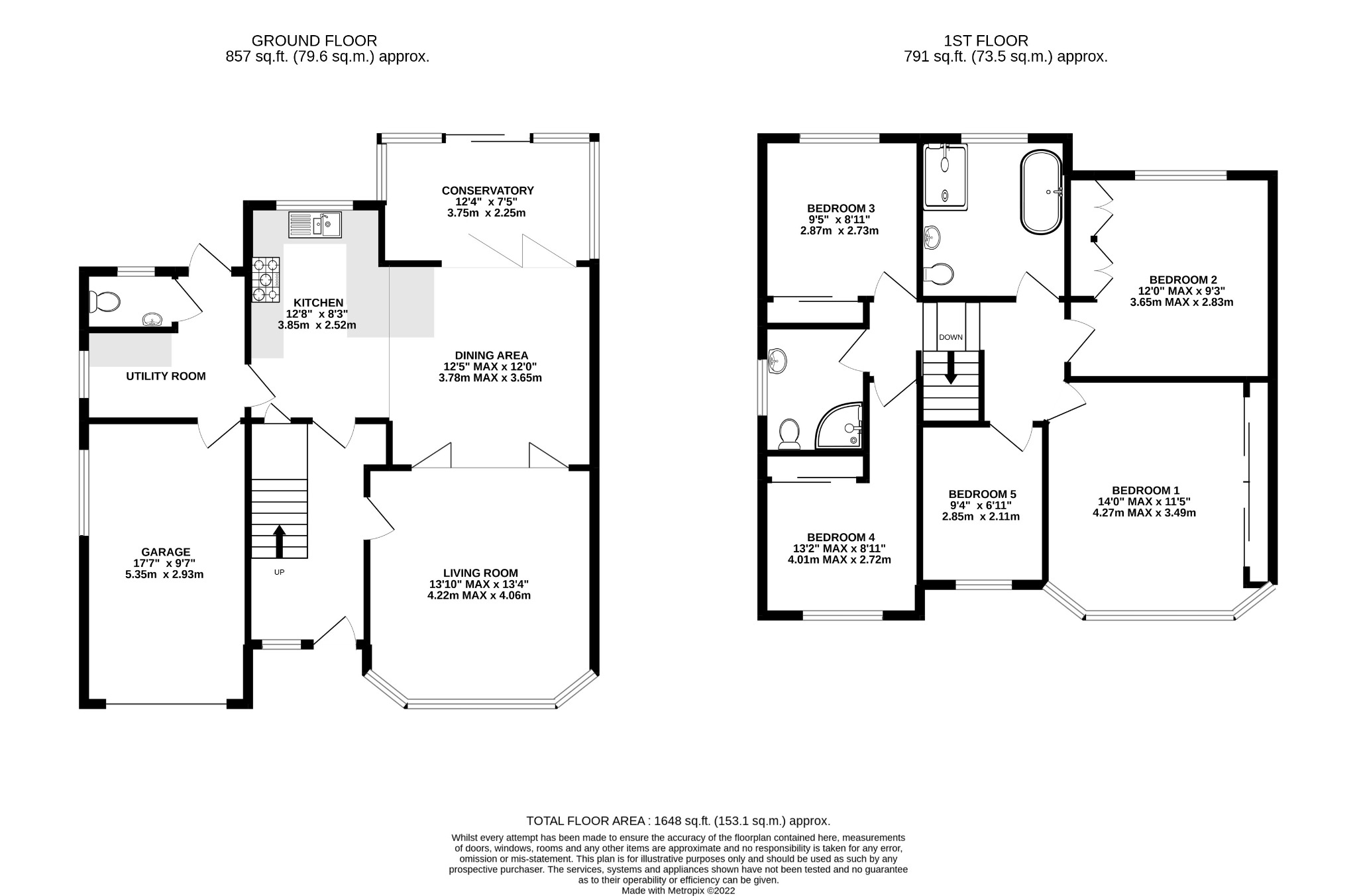 5 bed detached house for sale in Highfield Road, Farnborough - Property floorplan