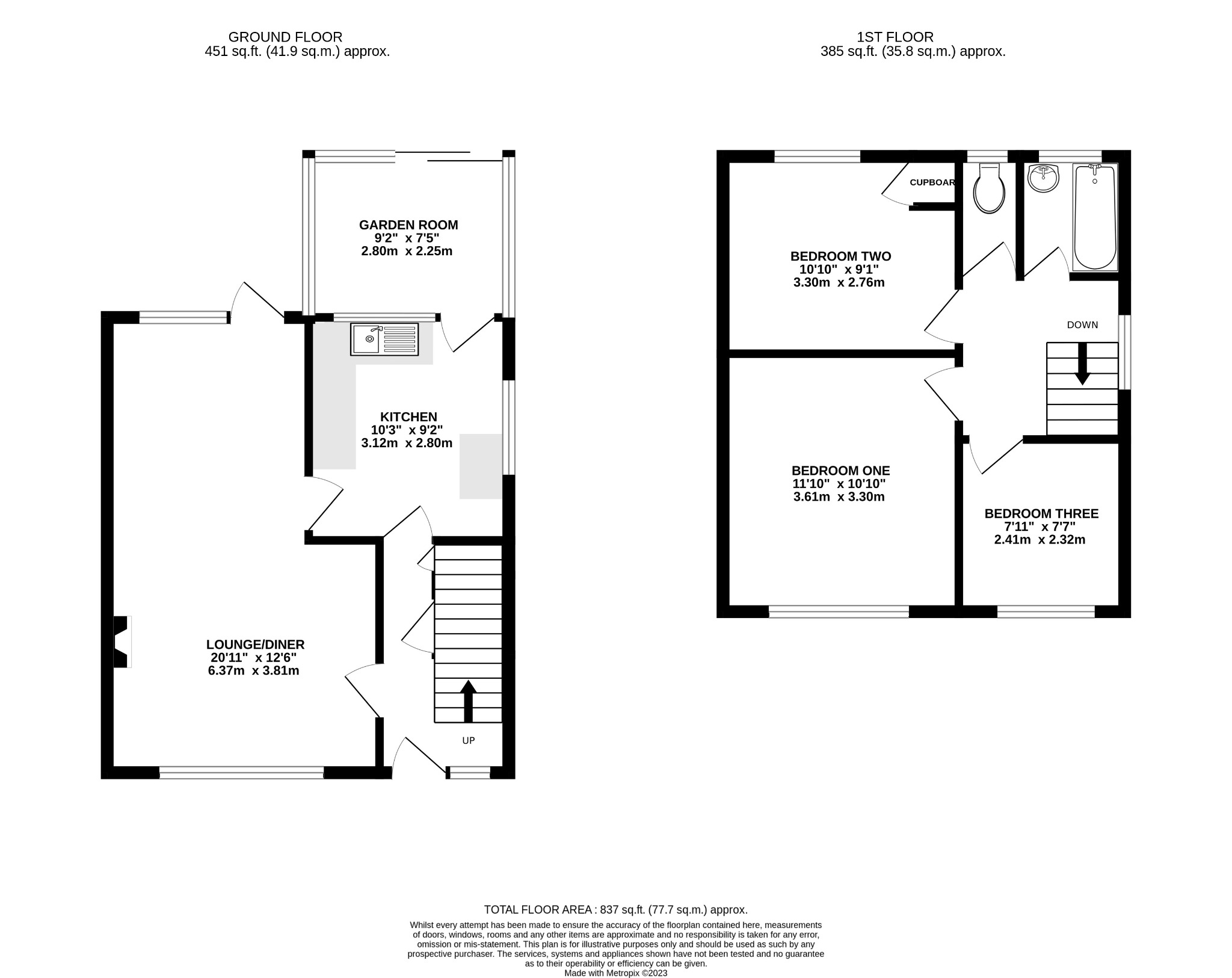 3 bed end of terrace house for sale in Cheyne Way, Farnborough - Property floorplan