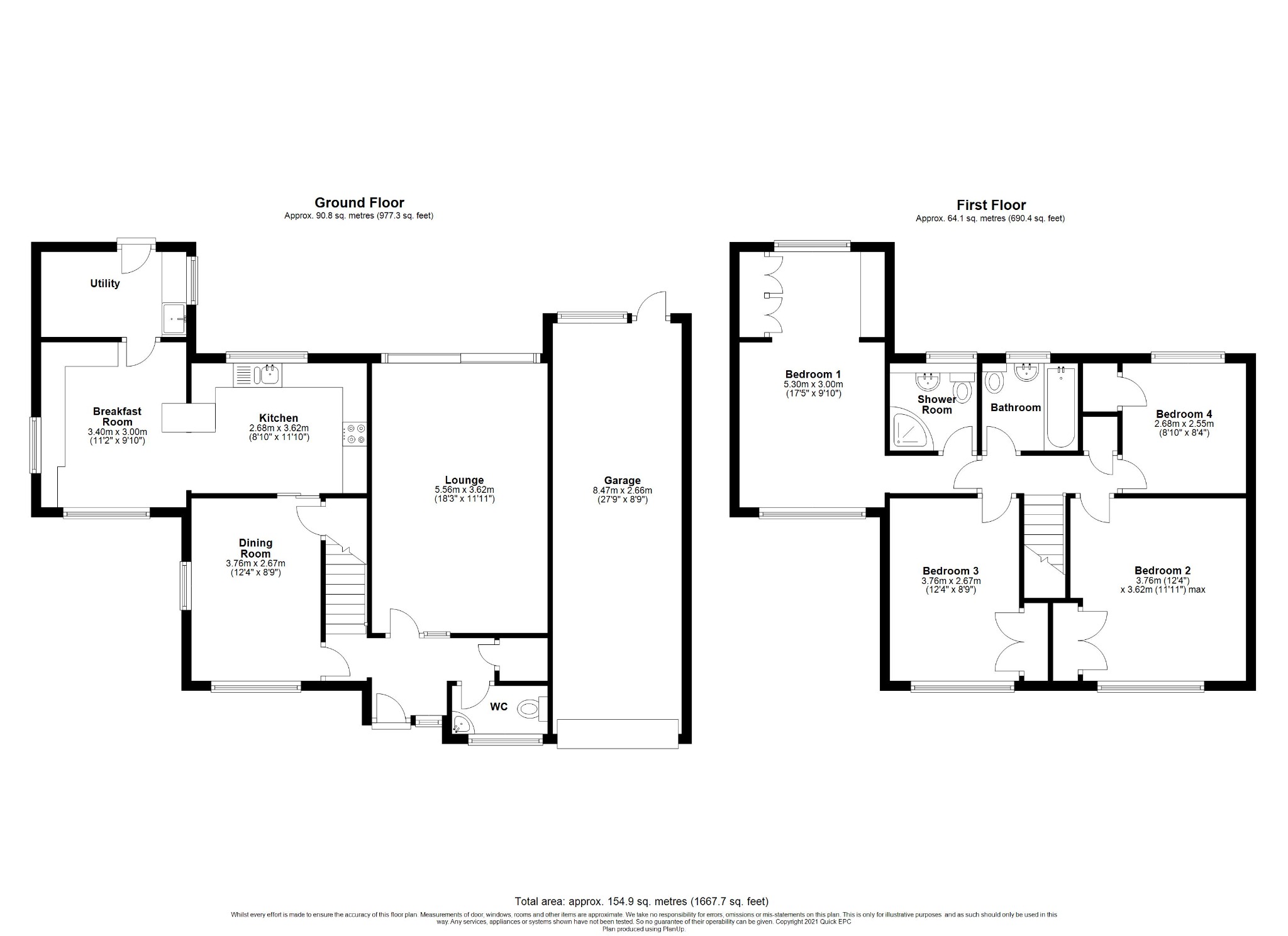 4 bed detached house for sale in The Findings, Farnborough - Property floorplan
