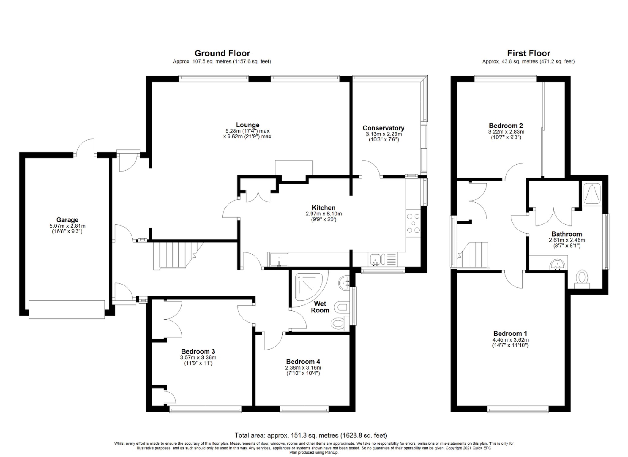 4 bed detached house for sale in The Lakeside, Camberley - Property floorplan