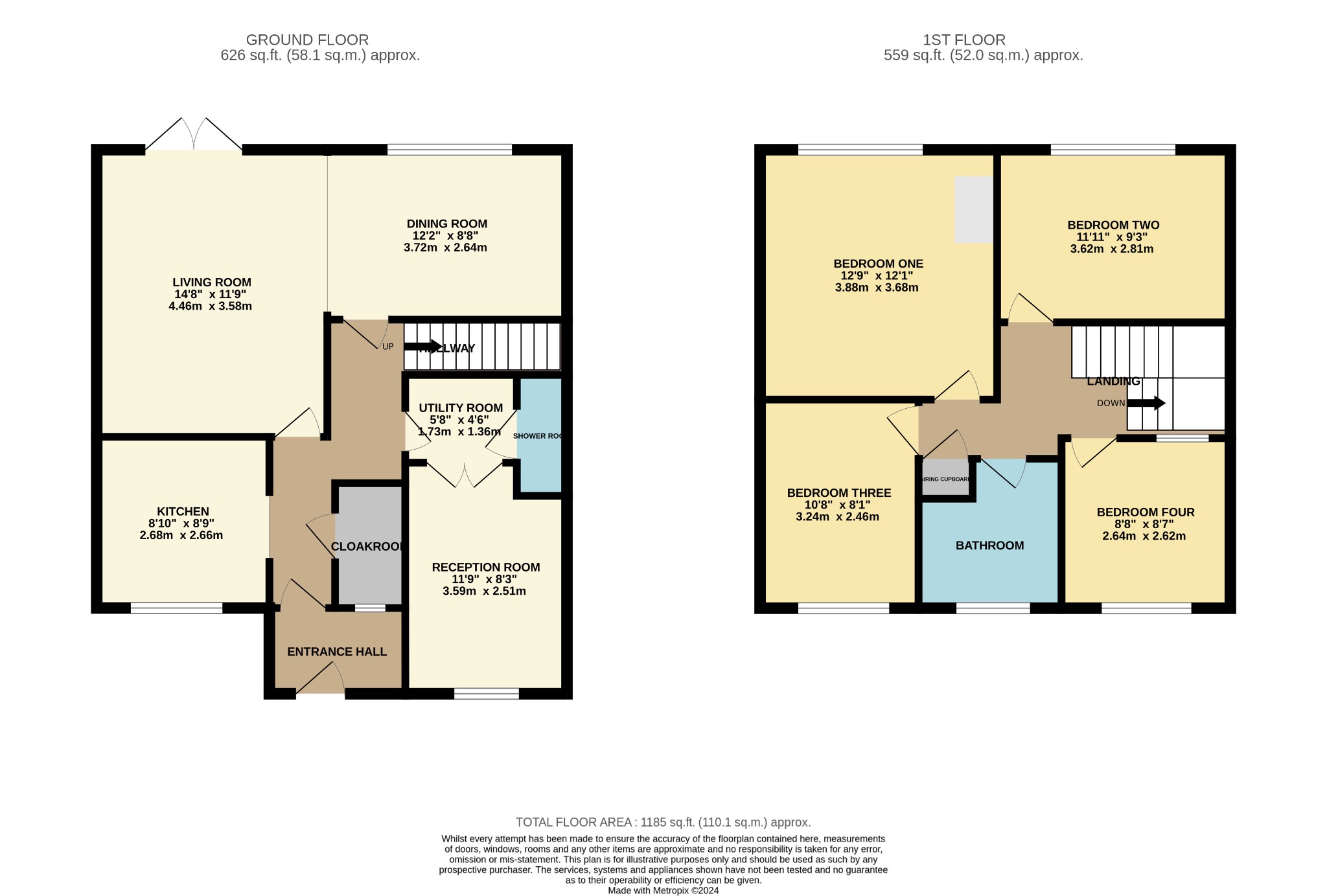 4 bed terraced house for sale in Welby Close, Maidenhead - Property floorplan
