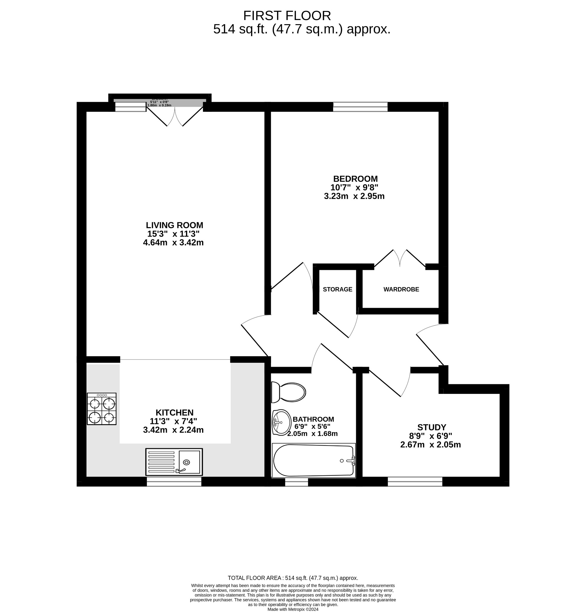 2 bed flat for sale in Cumber Place, Reading - Property floorplan