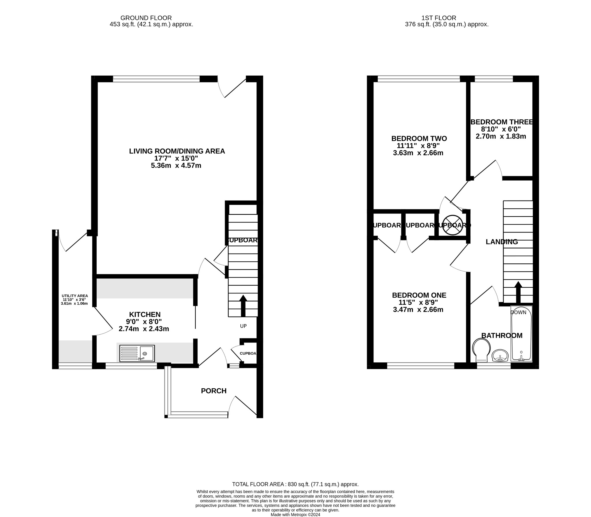 3 bed semi-detached house for sale in Kennedy Drive, Reading - Property floorplan