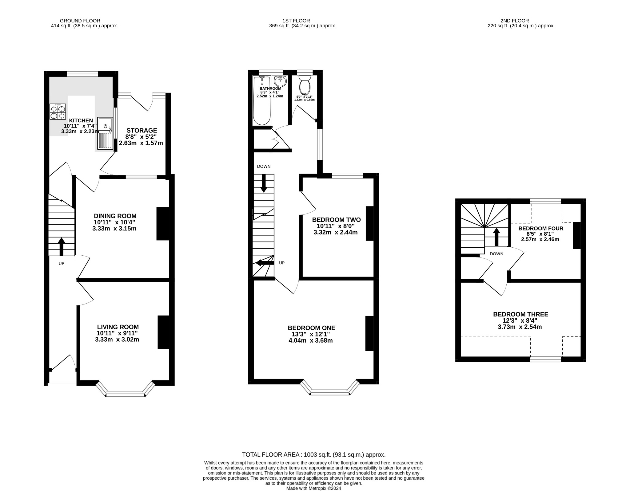 4 bed terraced house for sale in Norcot Road, Reading - Property floorplan