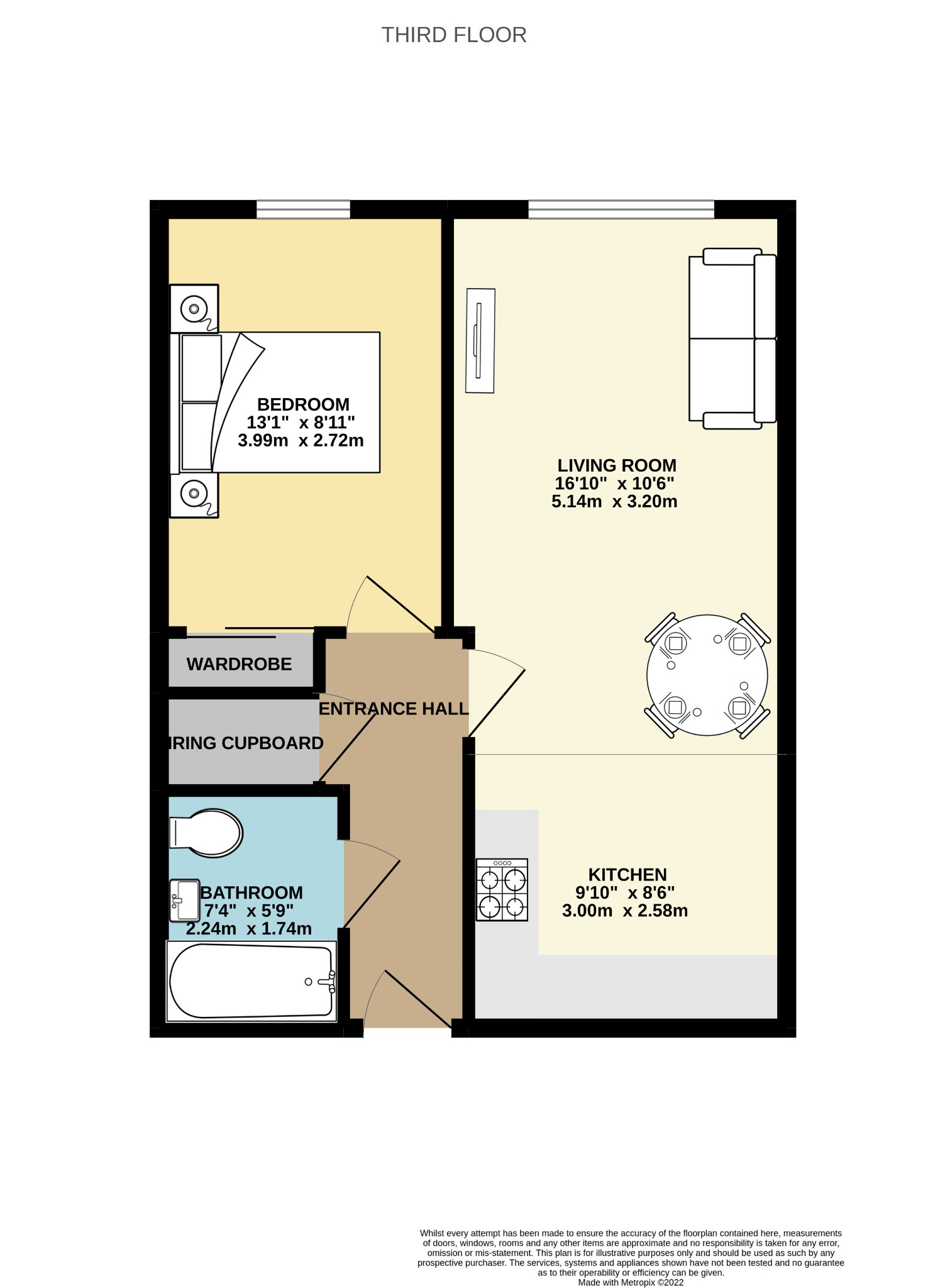 1 bed flat for sale in Whale Avenue, Reading - Property floorplan