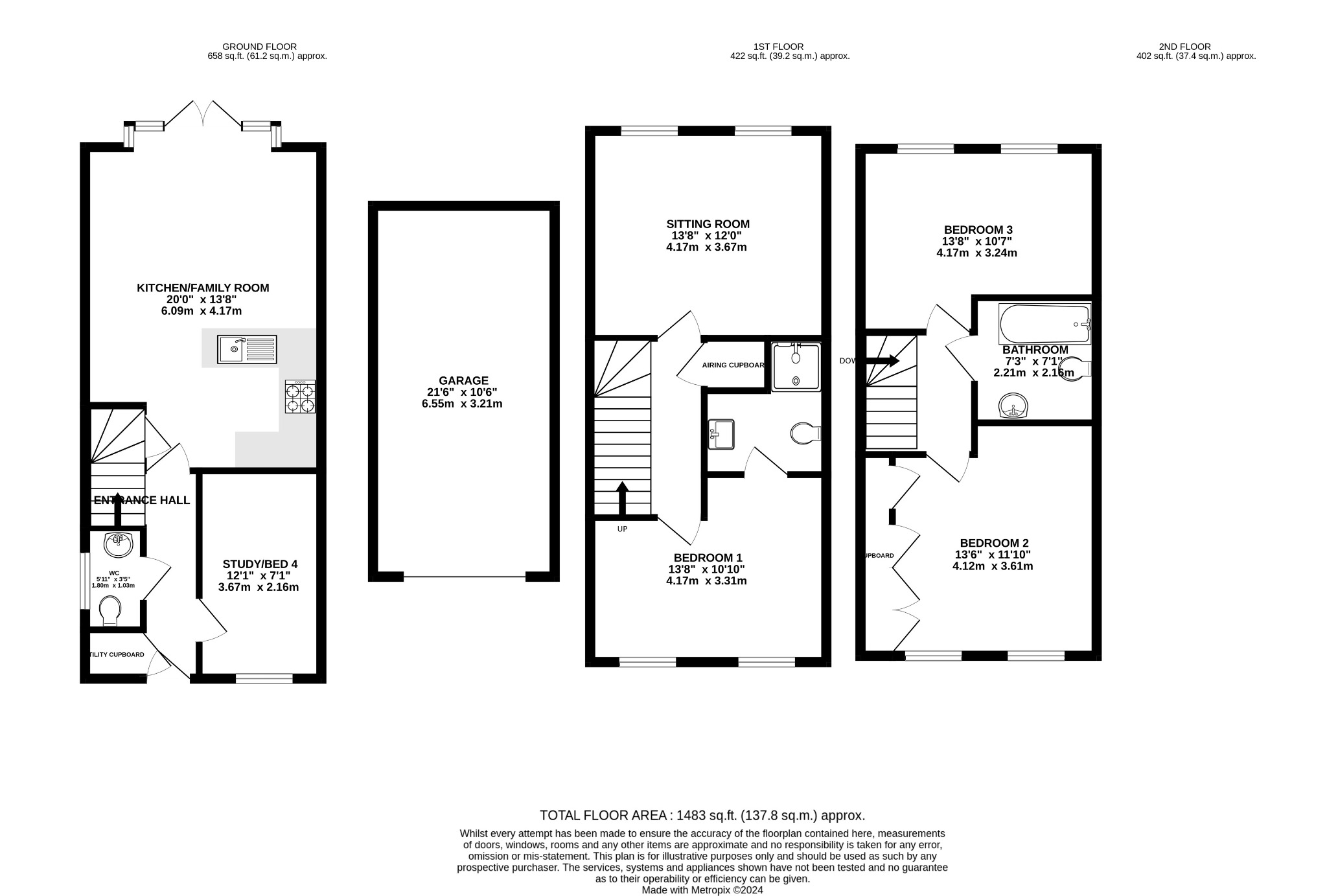 3 bed semi-detached house for sale in Semington Strand, Swindon - Property floorplan